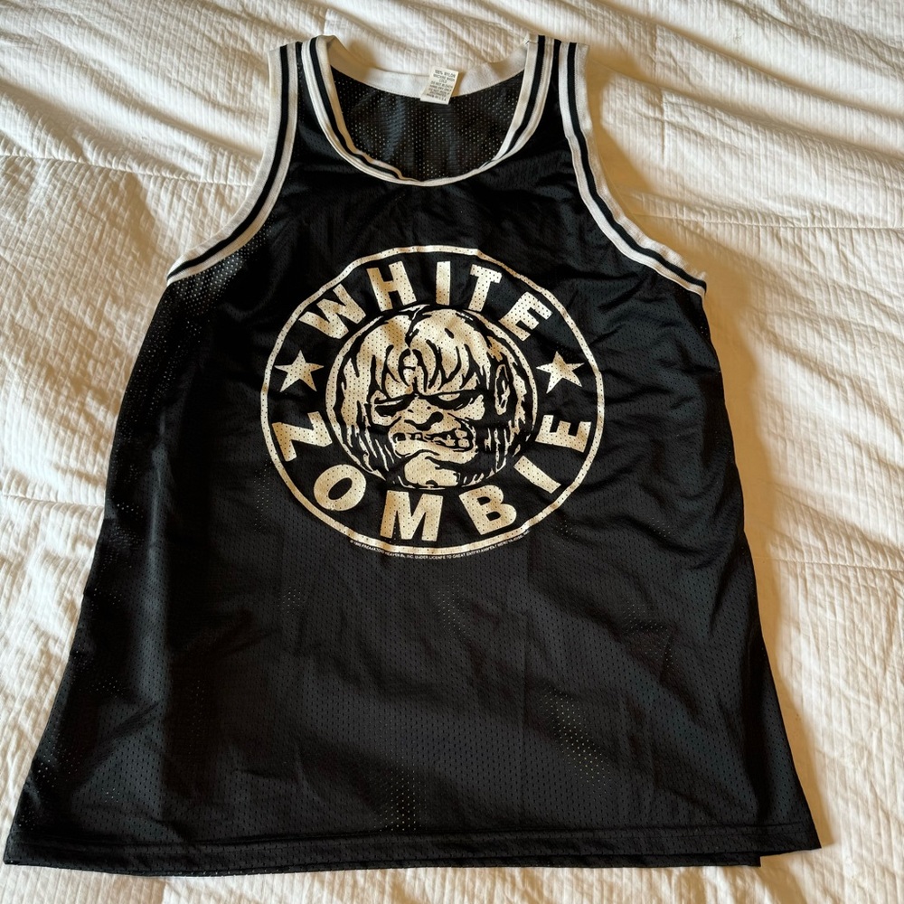 Vintage White Zombie Basketball Jersey OSFA